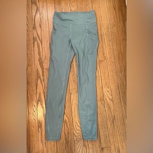 Lululemon Blue 28” Leggings with Side Pockets